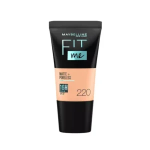 Maybelline New York Fit Me MattePoreless Liquid Foundation Tube – 220 Natural Beige