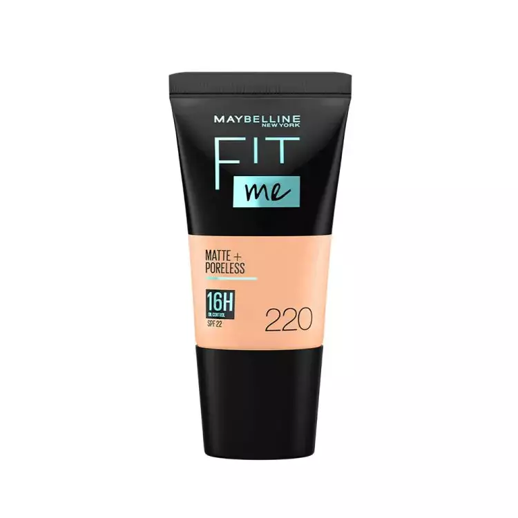 Maybelline New York Fit Me Matte+Poreless Liquid Foundation Tube – 220 Natural Beige